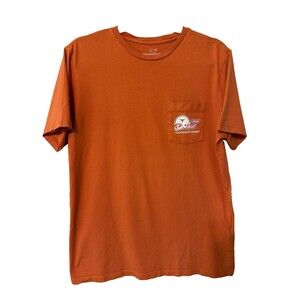 Vineyard Vines Burnt Orange University of Texas Football Whale Pocket Tee  SZ S